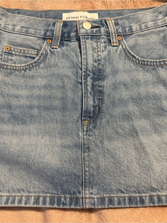 Aritzia Dresses & Skirts - Denim Forum by Aritzia Light Blue Denim Mini Skirt